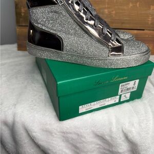 Lauren Lorraine Silver and Pewter Women's Sneakers